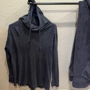 Patagonia waffled tunic hooded shirt xl lighter navy